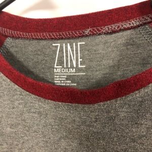 Gray & Red Zine Medium Sized T-shirt